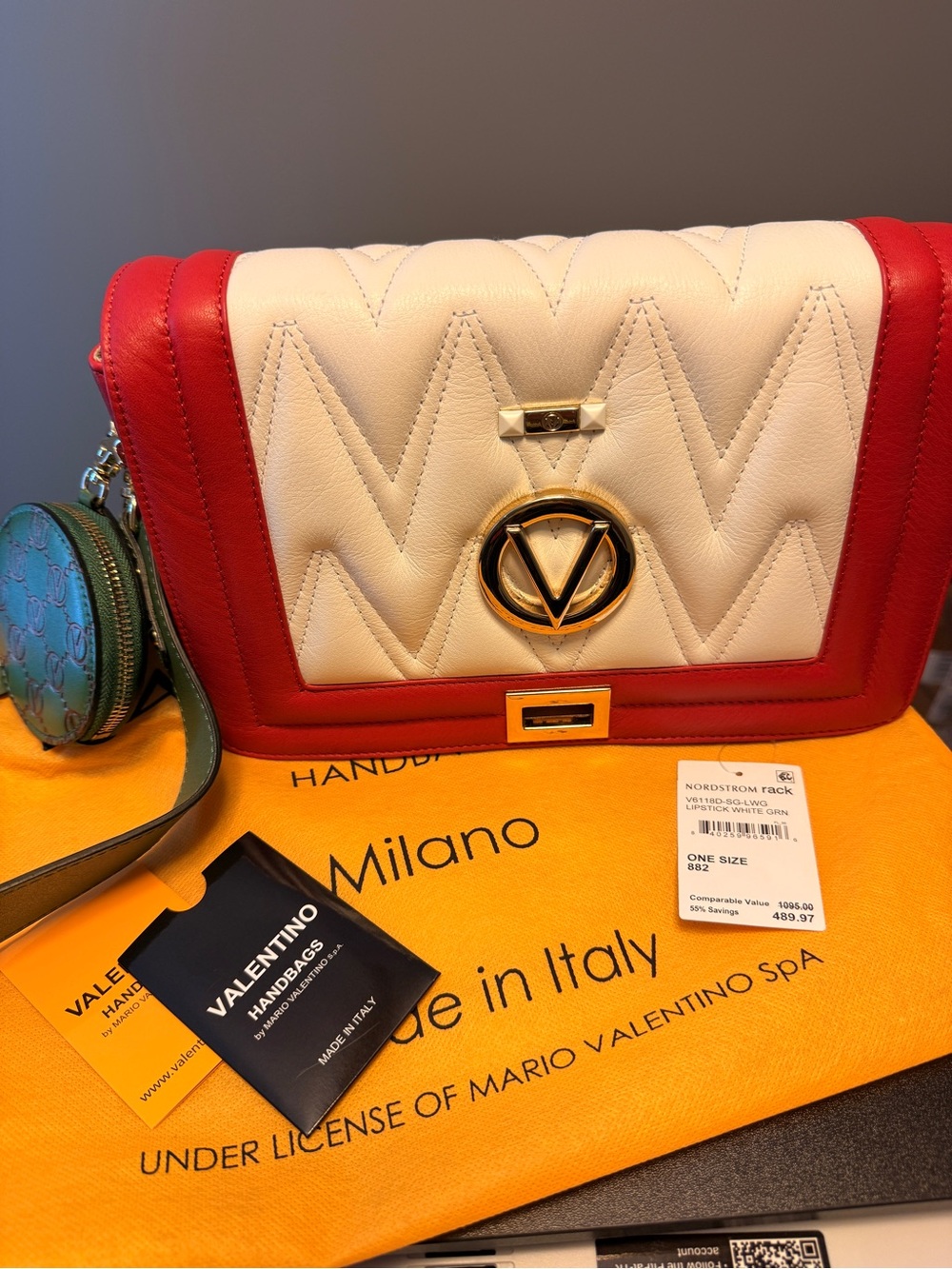 Valentino Alice Quilted Leather Purse